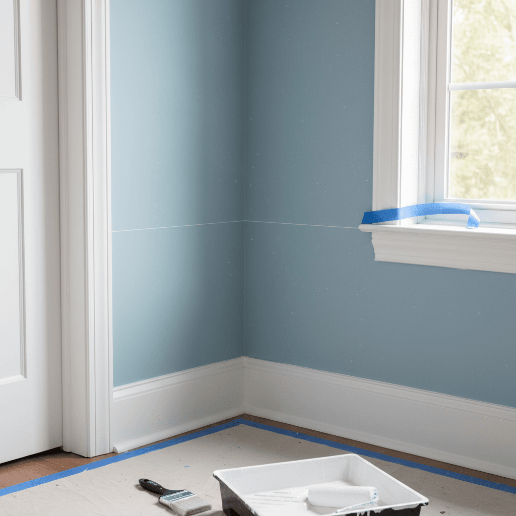 Bedroom interior painting