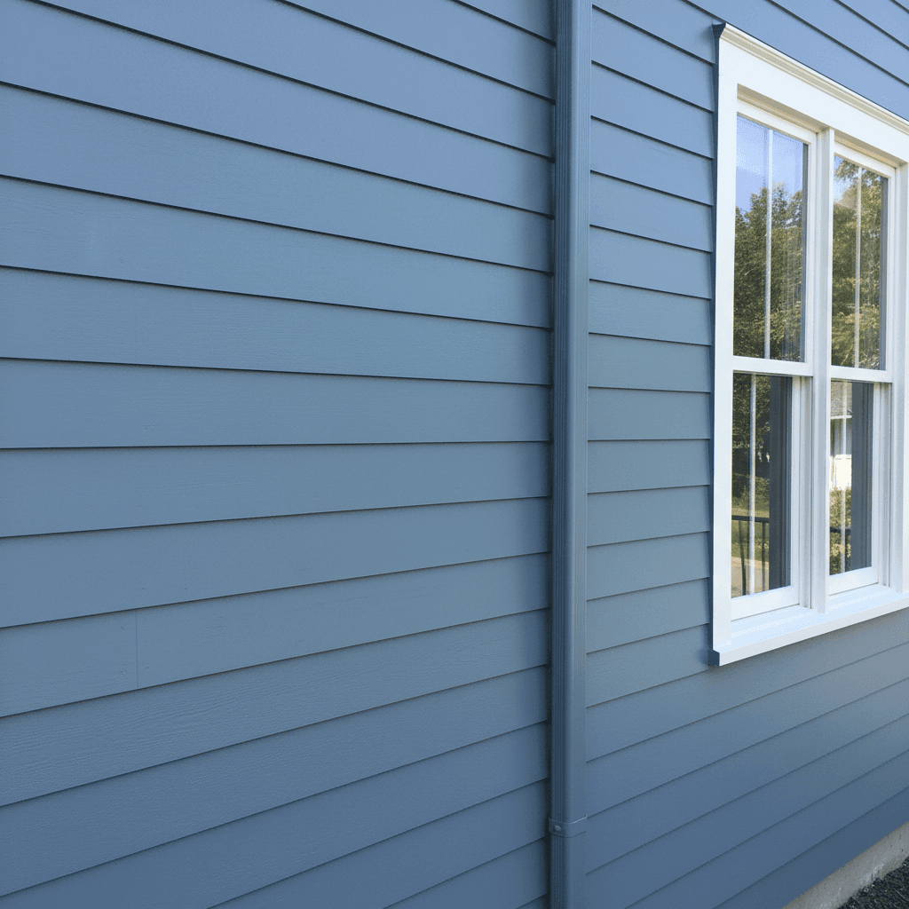 Newly painted exterior wall showing quality finish