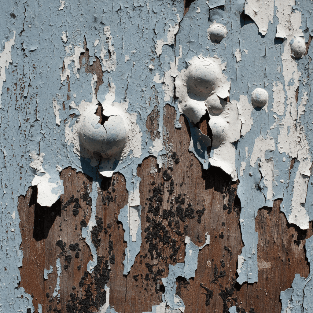 Paint failure caused by improper timing and moisture