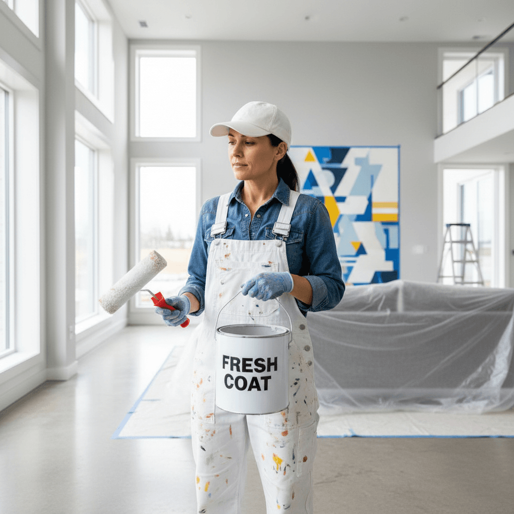 Licensed painting contractor with professional credentials and equipment