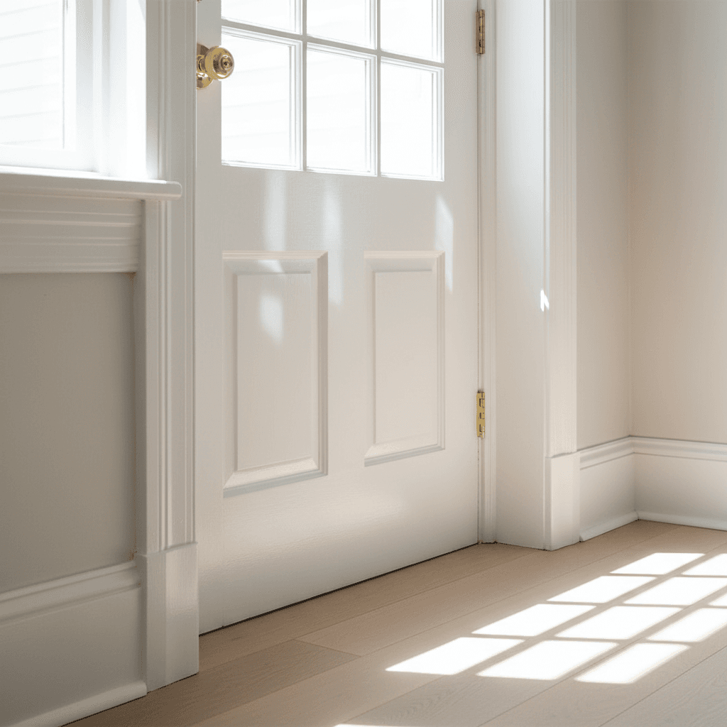 Semi-gloss finish on painted trim