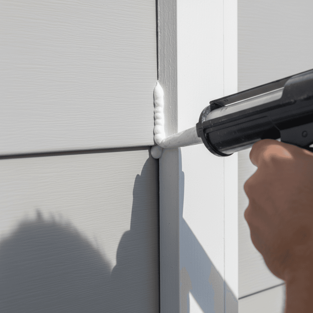 Caulking seals gaps that trap moisture and cause paint failure