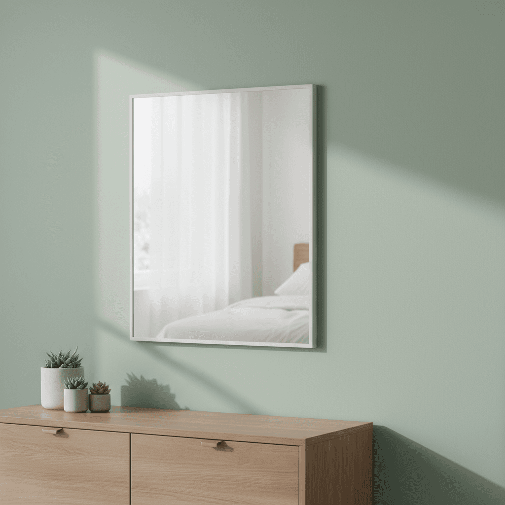 Satin paint finish on bedroom wall