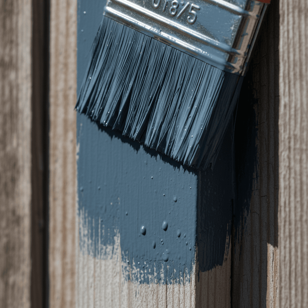 Professional exterior painting application on residential siding